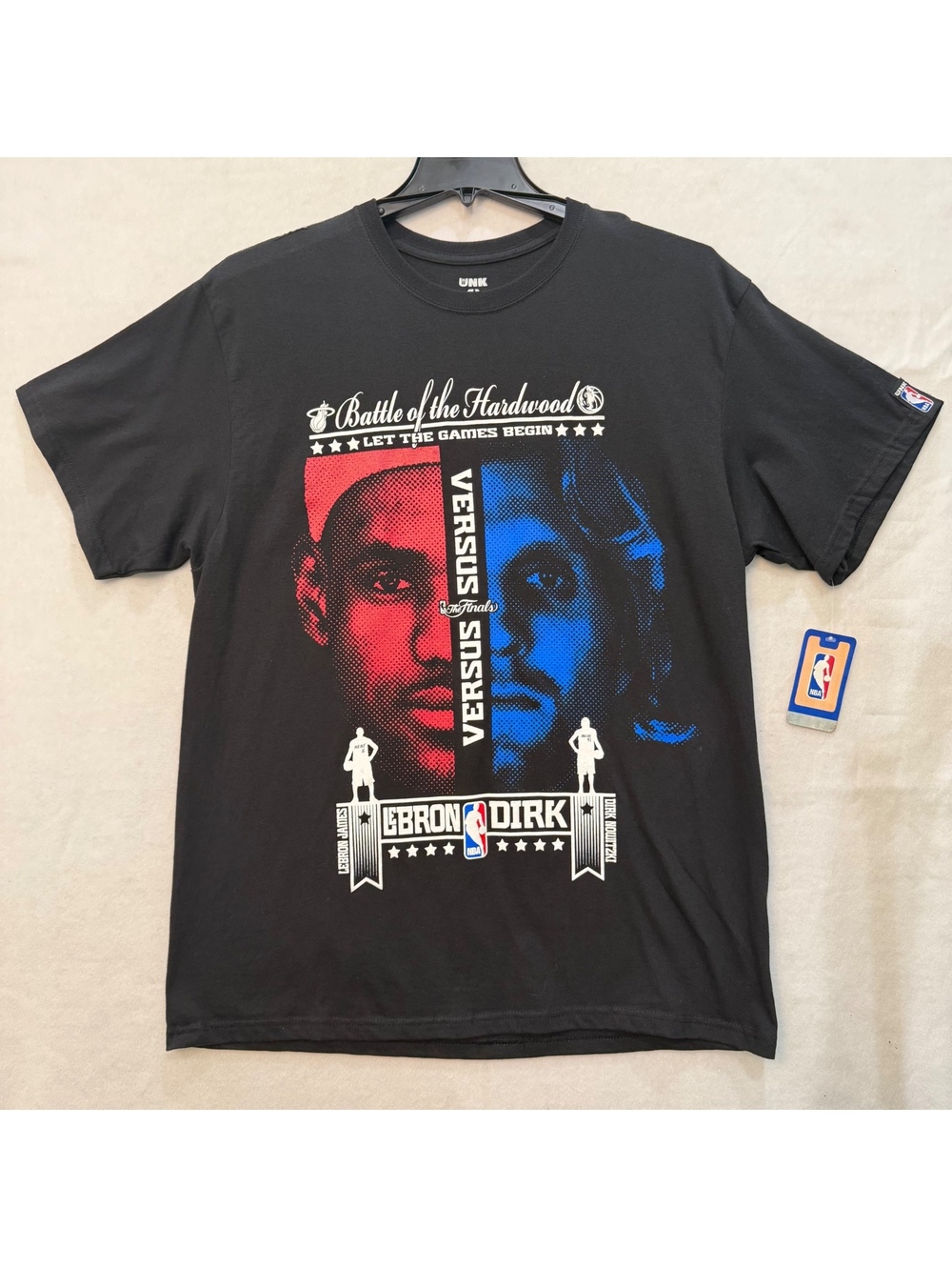 Unk 2011 NBA Finals LeBron VS Dirk "Battle of the Hardwood T-Shirt Sz XL Black